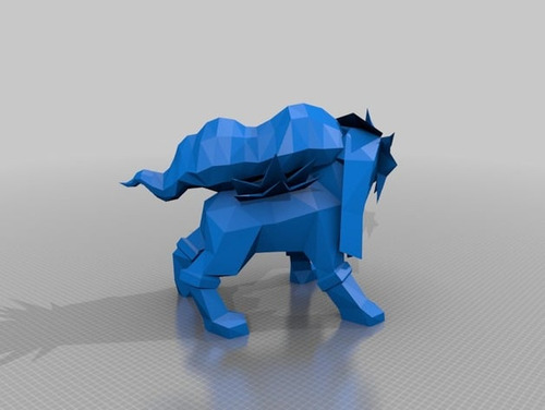 Figura Decorativa Entei (pokémon) Geométrico Modelado 3d