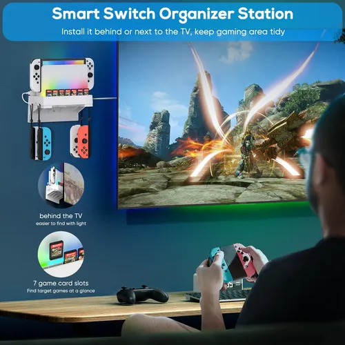 Kit De Montaje En Pared Para Nintendo Switch Y Oled Con Luce