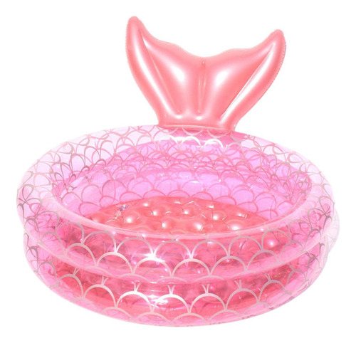 Bañera De Juego De Sirena Rosa Piscina Inflable Los 90cm