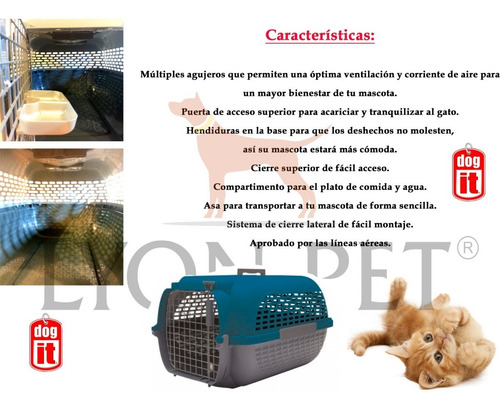 Imagen 4 de 6 de Jaula Transportadora Carrier N°2 Avión Para Perros Y Gatos
