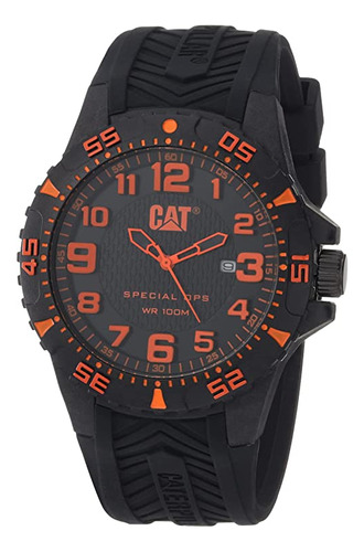 Cat Special Ops 2 - Reloj Para Hombre, Color Negro/naranja,