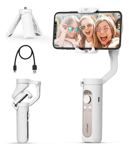 Tripode/selfie Stick Estabilizador Blanco + Botones Cable