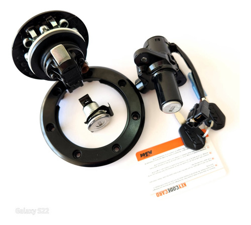Kit Switch Encendido+tapa Tanque+seguro Duke 200ng/250ng/390