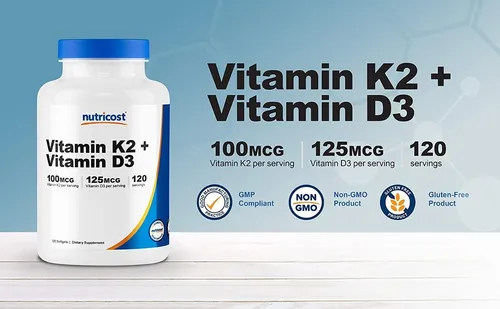 Vitamina D3 5000iu K2 Importada