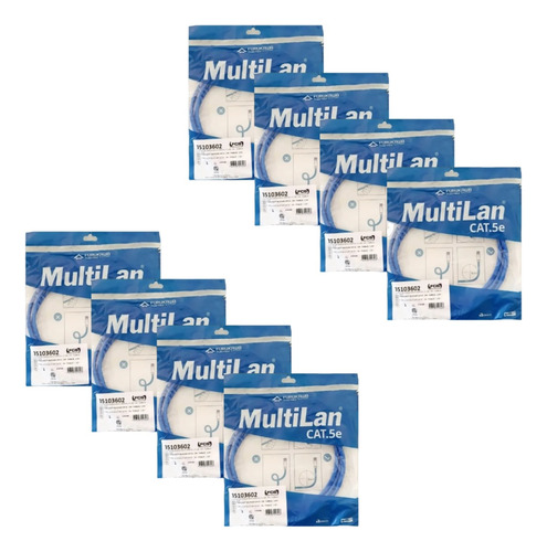 Patch Cord Cat5e Azul Cm 1,5m Multilan Furukawa 10 Unidades 