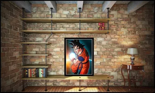 Quadro Decorativo Dragon Ball Goku Com Moldura R776