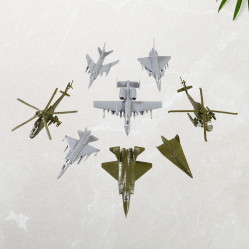 ////8 Piezas De Avión Ensambladas Modelo 1:144 Estilo Modelo