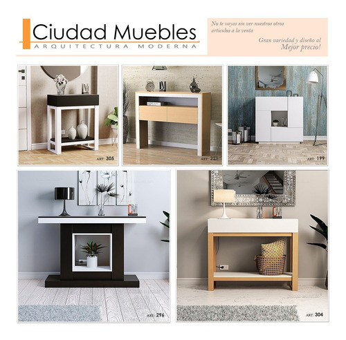 Imagen 8 de 9 de Mueble Recibidor De Melamina. Tocador. Linea Bobardi