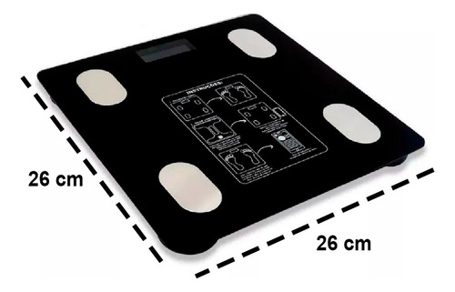 Balança Bioimpedancia Display Blutooth App Celular Imc