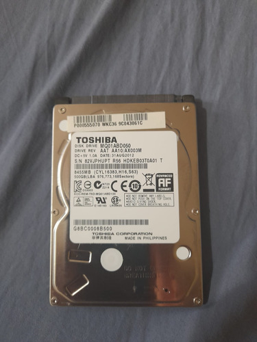 Disco Duro Interno Toshiba 500gb