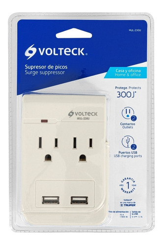 Adaptador Multicontactos Para 2 Usb Y Dos Entradas Normales