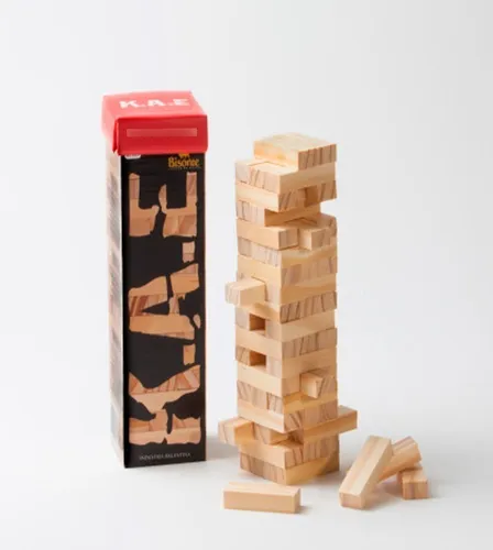 Kae Juego De Mesa Tipo Jenga Torre De Maderas Bisonte