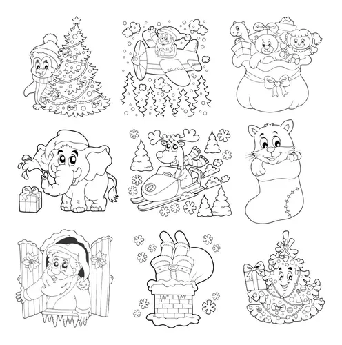 Desenhos de Natal para Pintar e Colorir - Tudo Para Colorir