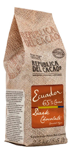 Chocolate Negro Amargo Ecuador 65% - 2,5 Kg.