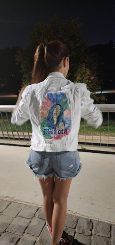 Chaqueta Pintada A Mano Karol G Concierto