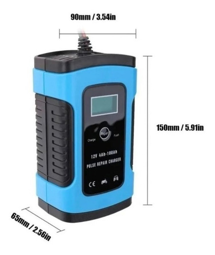 Imagen 4 de 5 de Cargador Inteligente Rapido De Baterias Para Coche Portatil