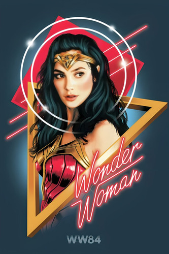 315# Cuadro 30x40 Wonder Woman Vinilo Mdf Listo P/ Colgar