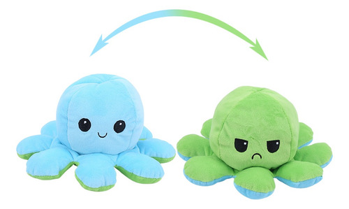 Pulpo - Muñeca De Peluche Reversible De Doble Cara