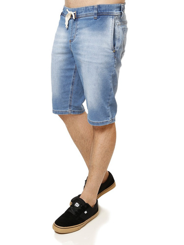 bermuda jeans moletom masculina