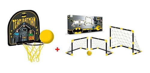 Kit Jogos Infantil Basket Batman Com Bola Kit Gol Batman | Frete grátis