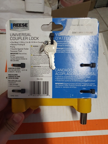Imagen 3 de 3 de Candado Para Remolque Reese