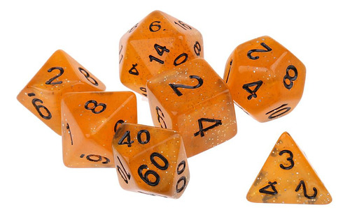 Paquete De 5-6 7 Piezas Juego De Dados Poliédricos D6 D8