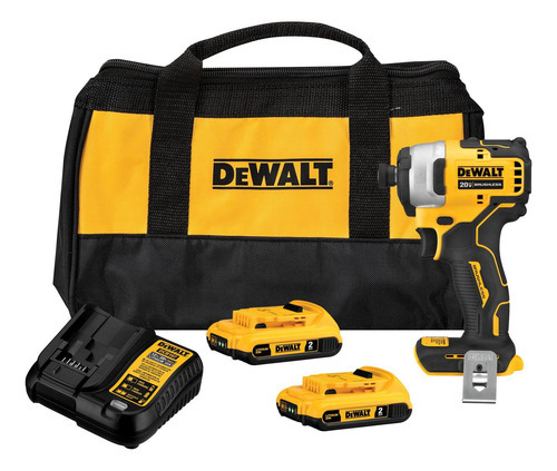 Chave de fenda de impacto Dewalt DCF809d2 Inal 1/4 20v Max 2 Bats