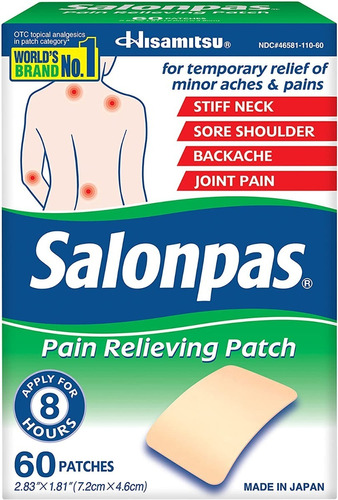 Parches Alivia Dolores Musculares Salonpas X60