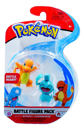 Jazwares Pokemon Battle Figure Pack Wynaut & Charmander