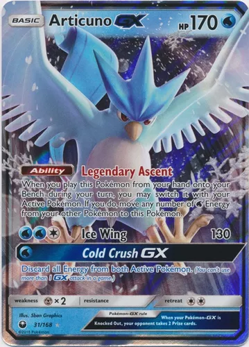 Pokemon Trading Card Game Celestial Storm Single Card Ultra Rare Articuno GX  154 - ToyWiz