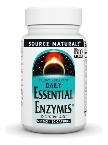 Source Naturals Enzimas Esenciales Diarias 500mg 60 Caps Sfn