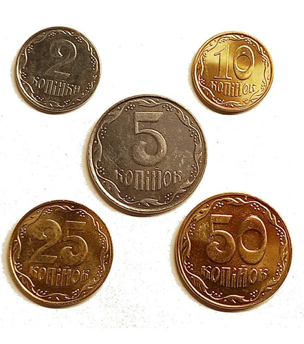 Ucrania - Set De 5 Monedas Años 2008 Al 2011 - Sin Circular
