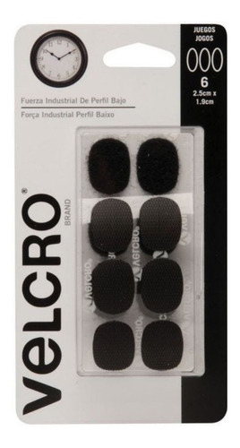 6 Pack Cinta Adherible Velcro Circulos Sujetadores Negros