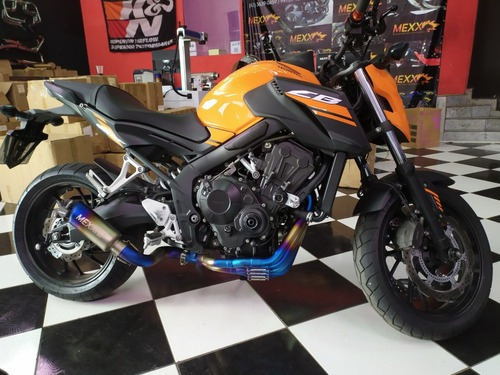 Imagem 3 de 6 de Escapamento Esportivo Mexx Full Cb650f Mexx Azul + Ponteira