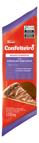 Recheio Forneável Confeiteiro sabor Chocolate com Avelã 1,01kg