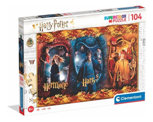 Rompecabezas Harry Potter Y Amigos 104 Pz Clementoni Italia Hermione Ron Hagrid Dumbledore Hogwarts