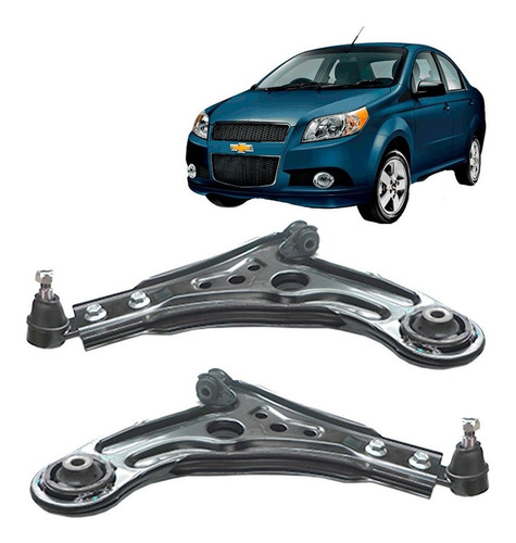 Par Bandejas Susp Del Inferior Para Chevrolet Aveo 2004-16