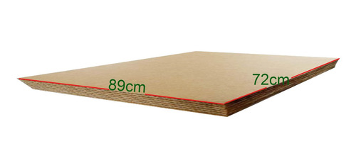 8 Laminas De Carton Kraft De 4mm 89x72cm Liso, Kraft