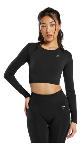 Crop Top Gymshark Original Crop Top De Manga Larga Deportivo