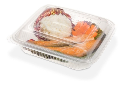 100 Bandeja Plastico Descartable 146 Pp Bandex C/tapa