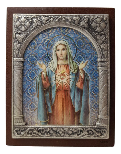 Cuadro Sagrado Corazon Maria Souvenir Filigrana Italy