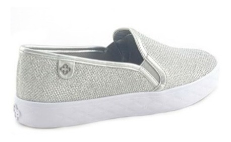 Imagem 4 de 5 de Tênis Dlip Slip On Tecido Metalizado Capodarte 4011416