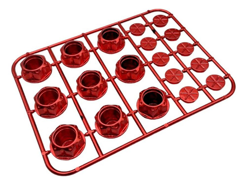 Tapa Para Tornillo Hexagonal Rojo De Plastico Universal