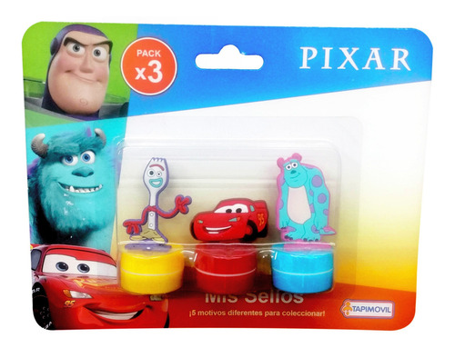 3 Sellos Con Figura Pixar Ploppy 809116