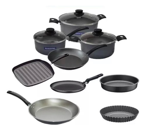 Set Combo Cocina Tramontina Teflon Antiadherente 33 Unidades