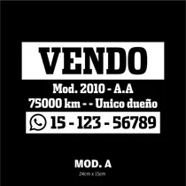 Comprar Calcomanía Vinilo Adhesivo  Se Vende  Para Auto 25x15 Cm