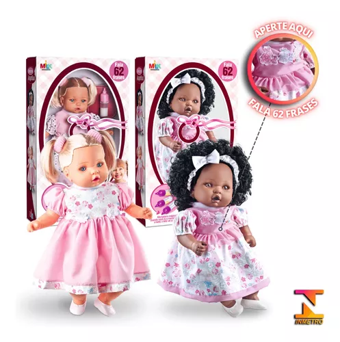 Boneca Collezione Angelina Negra Milk Brinquedos - Lojas Tem