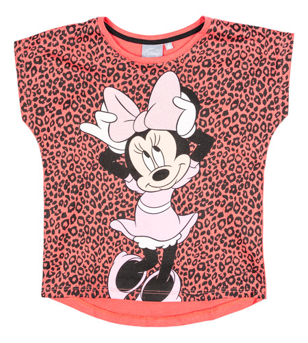 Remera Animal Print Minnie Rosa Disney Original