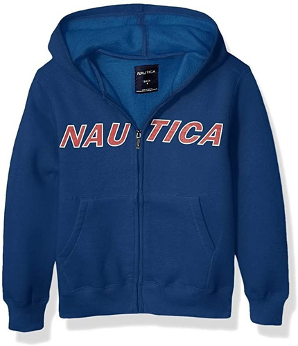 Sudadera Nautica Capucha Y Cierre Para Niños Diseño En Pecho