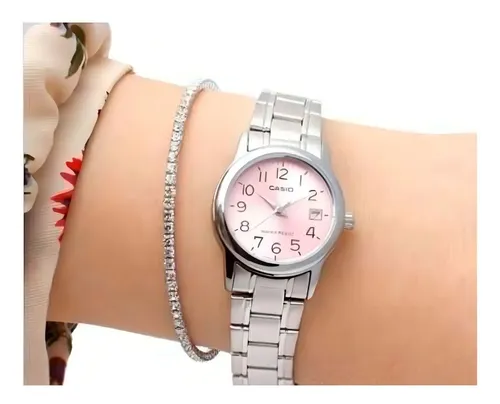 RELÓGIO CASIO FEMININO ANALÓGICO PRATA LTP-V002D-7BUDF - D'lumian